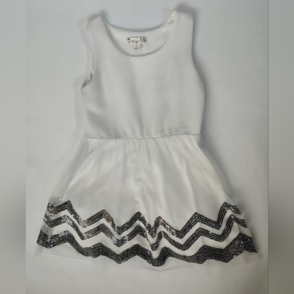 Knitworks Black And White Girls Tule Dress Size 7 summer kids